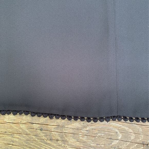 Zara Womens Blouse Black Short Sleeve Scoop Neck Keyhole Back Crochet S - Picture 4 of 8